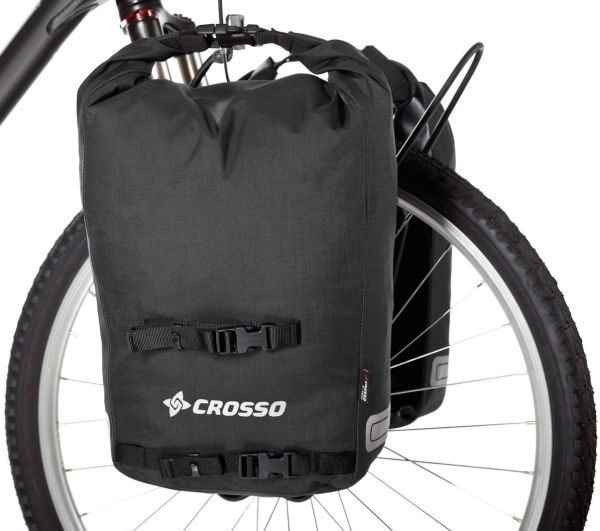 CROSSO Skawy rowerowe TWIST SMALL 35l na przód lub tył to proste, wodoodporne i niezawodne